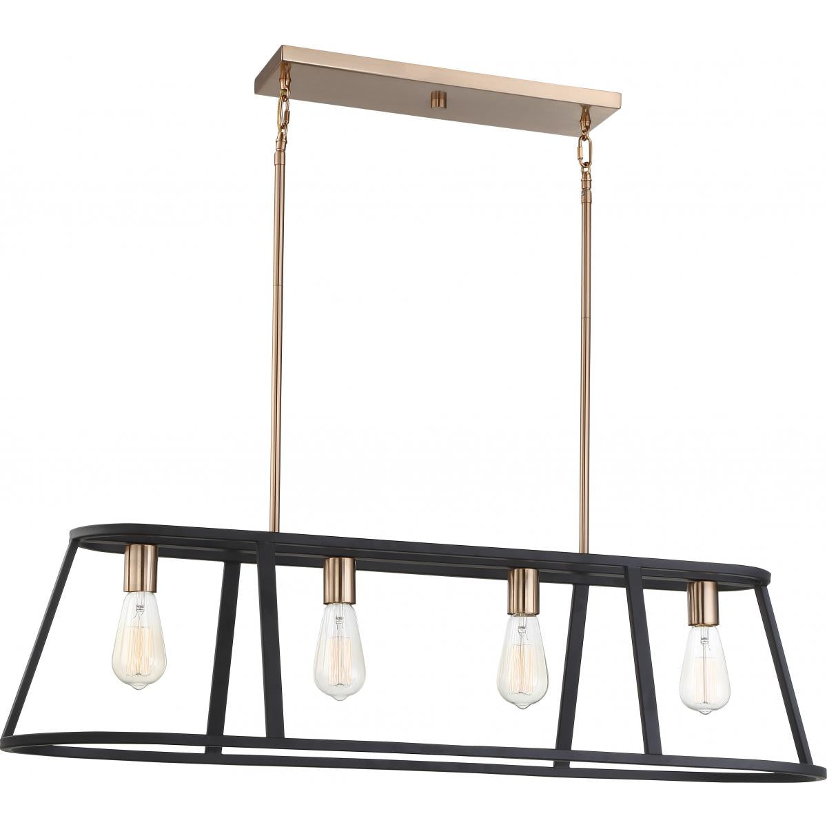 Chassis 40 in. 4 Lights Pendant Light Brass Finish