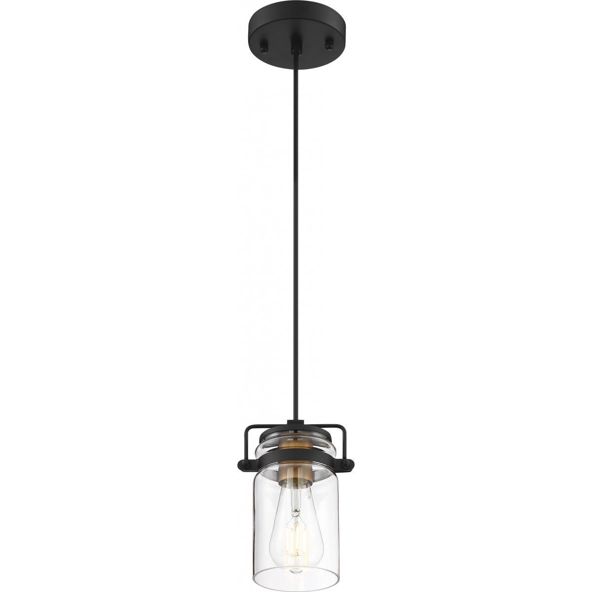 Antebellum 5 in. Pendant Light Black Finish