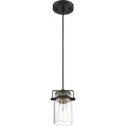 Antebellum 5 in. Pendant Light Black Finish