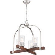Arabel 24 in. 4 Lights Pendant Light Nickel Finish - Bees Lighting