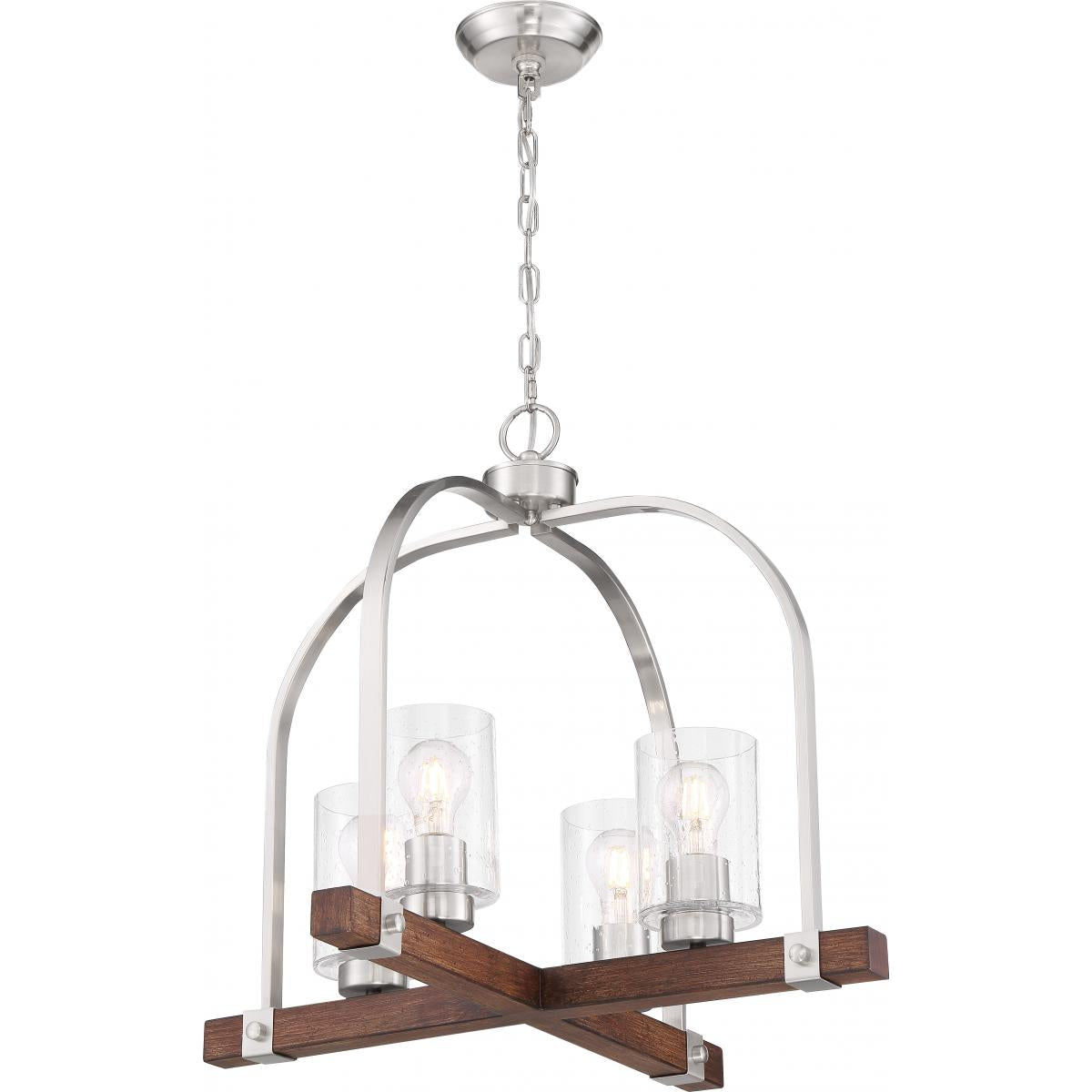 Arabel 24 in. 4 Lights Pendant Light Nickel Finish - Bees Lighting