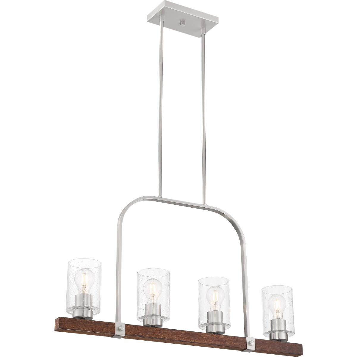 Arabel 32 in. 4 Lights Pendant Light Nickel Finish - Bees Lighting