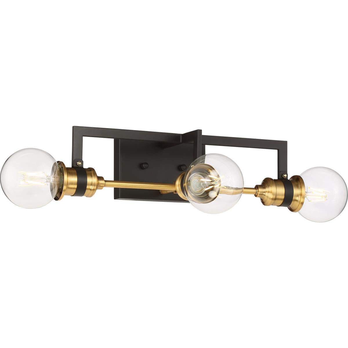 Intention Vanity Light Warm Brass and Black Finish - Bees Lighting