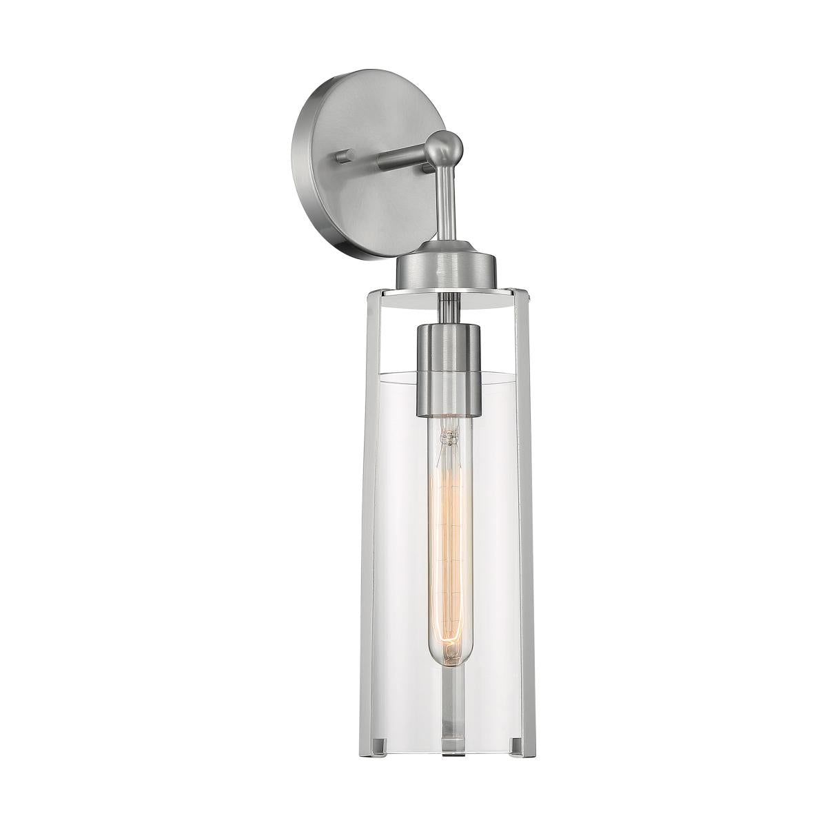 Marina 17 in. 1 Light Armed Sconce, Clear Glass