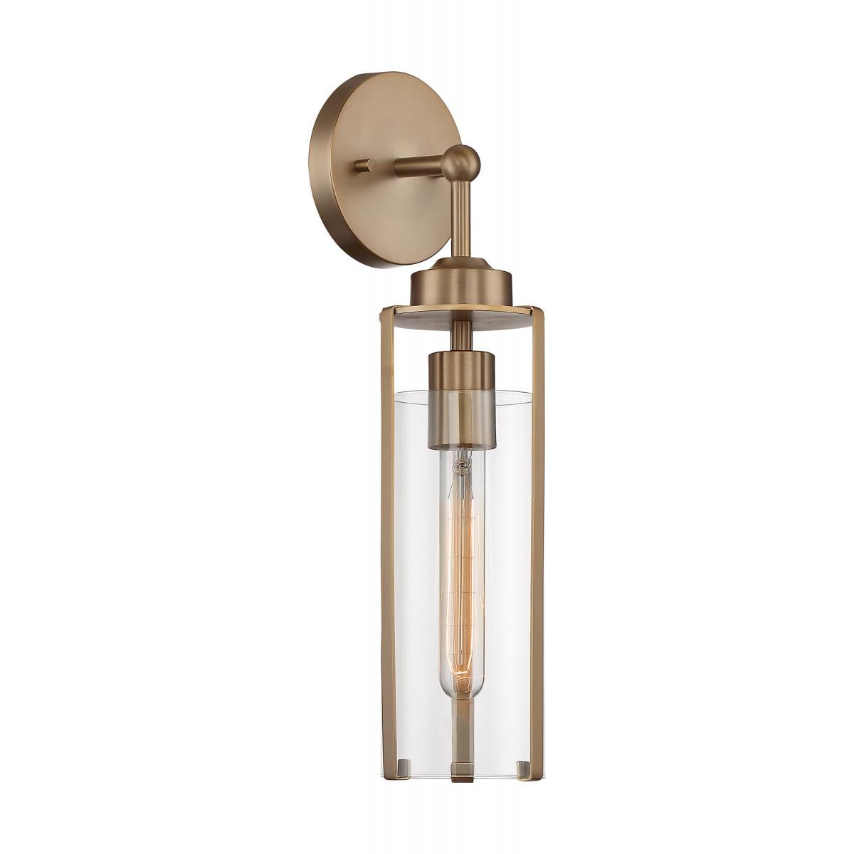 Marina 17 in. 1 Light Armed Sconce, Clear Glass