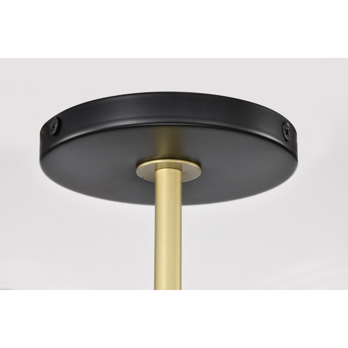 Marc 16 in. 2 lights Semi-flush Mount Light Matte Black Finish - Bees Lighting
