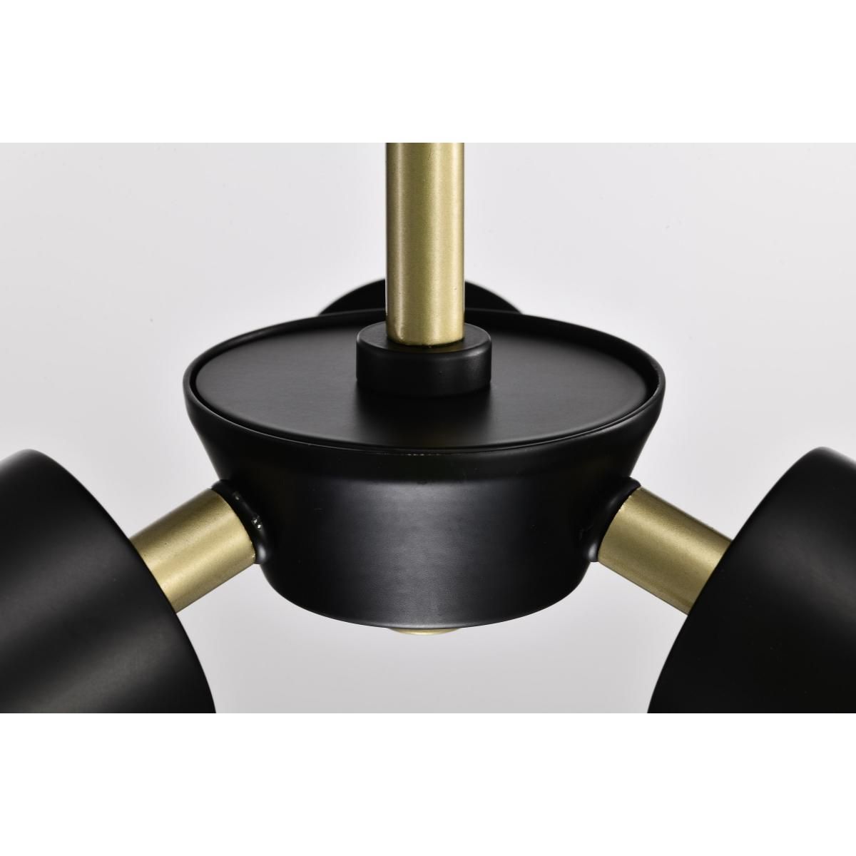 Marc 16 in. 2 lights Semi-flush Mount Light Matte Black Finish - Bees Lighting