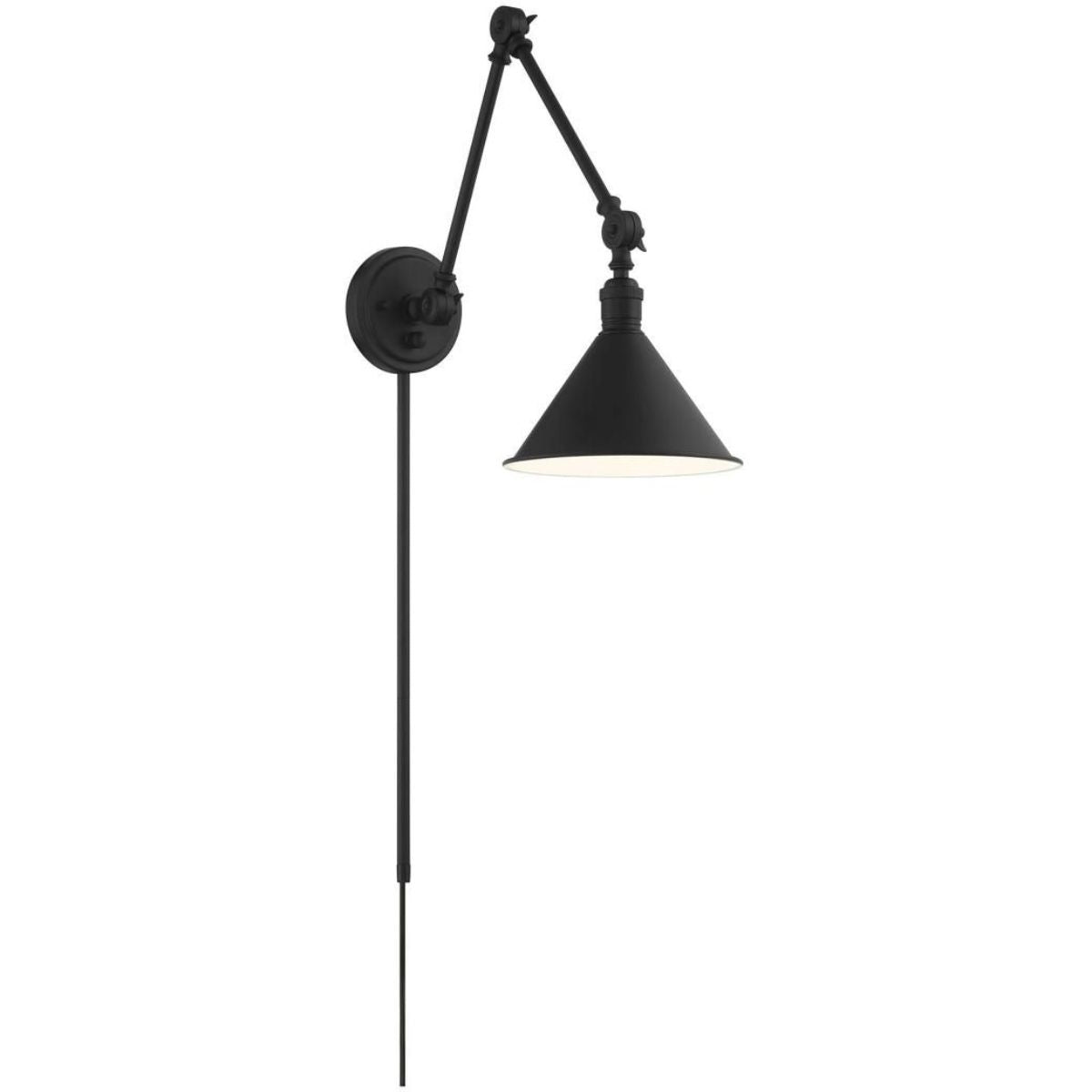 Delancey Plug In Swing Arm Wall Sconce With Switch - Bees Lighting