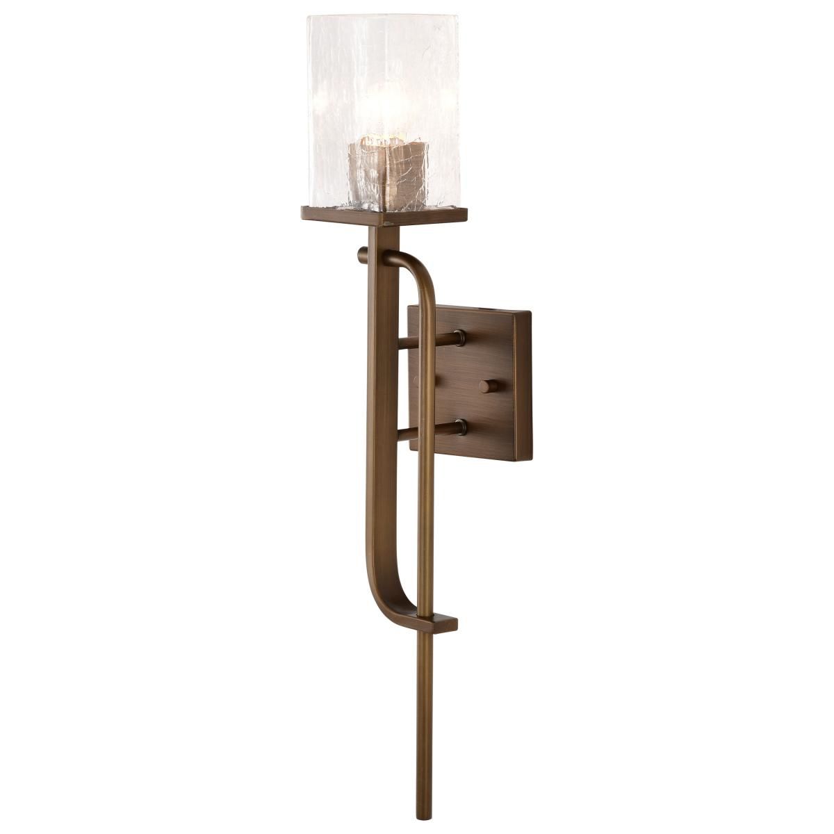 Terrace 24 in. 1 Light Wall Sconce, Crackel Glass