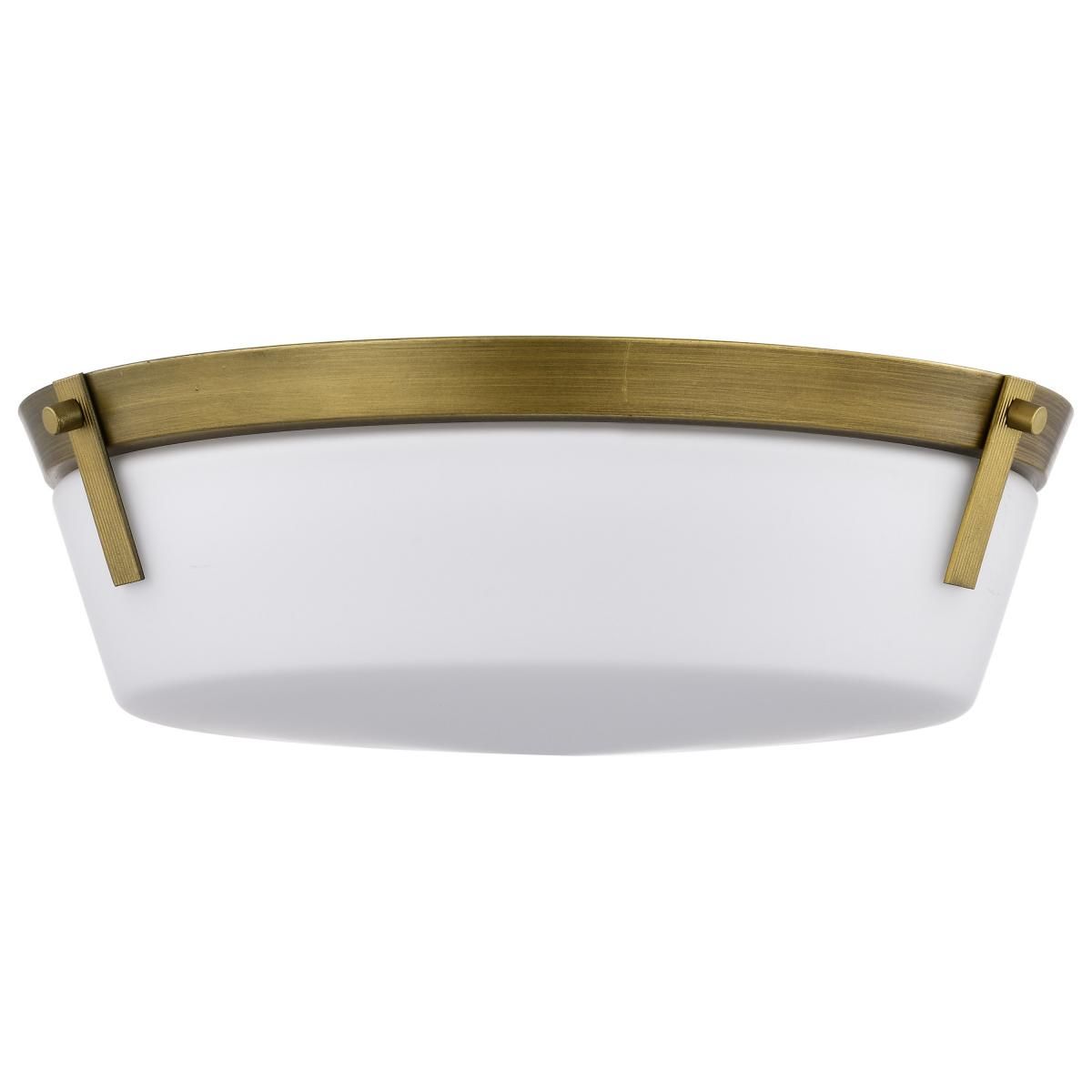 Rowen 15 in. 3 lights Flush Mount Light Natural Brass Finish