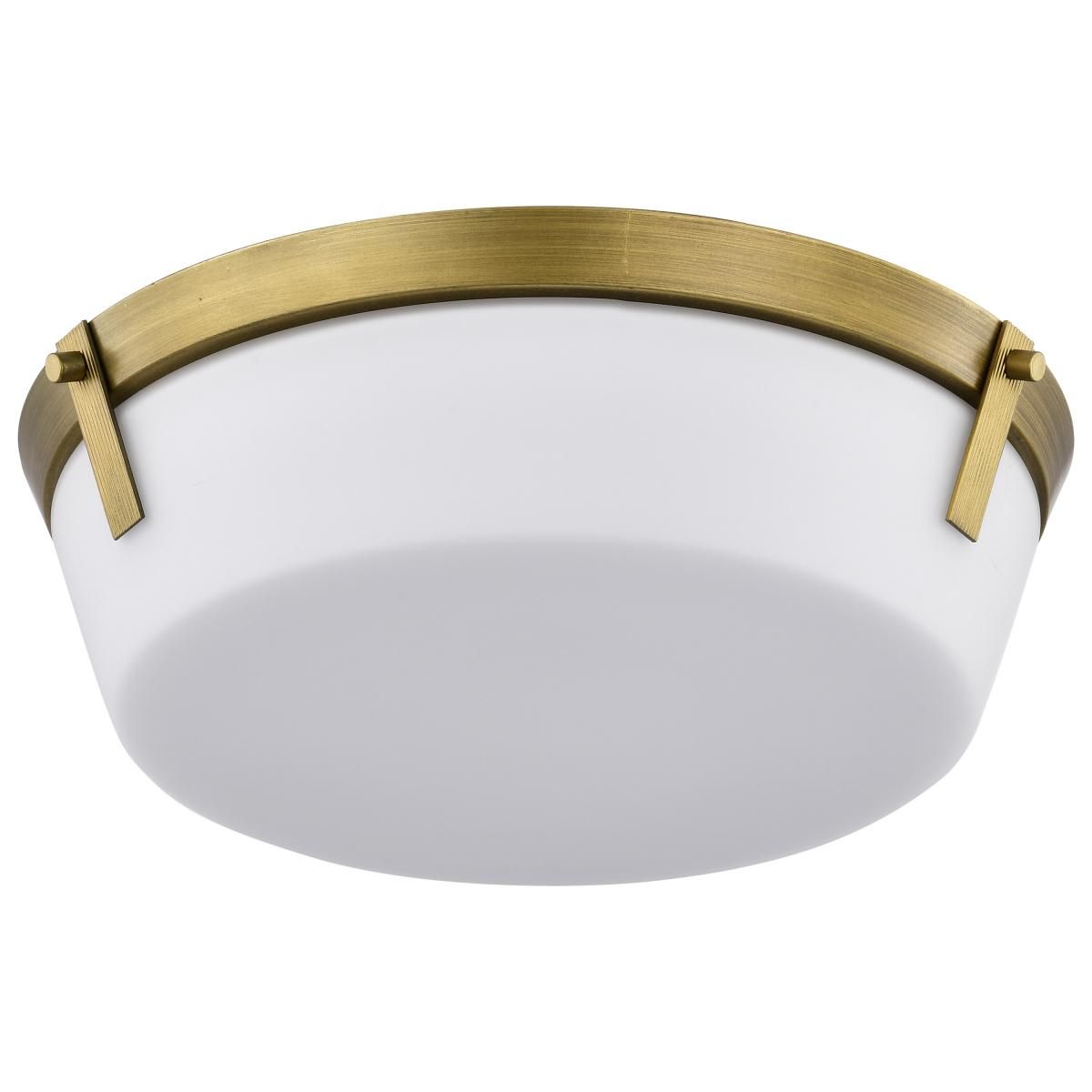 Rowen 15 in. 3 lights Flush Mount Light Natural Brass Finish - Bees Lighting