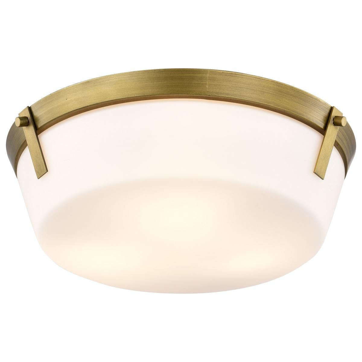 Rowen 15 in. 3 lights Flush Mount Light Natural Brass Finish - Bees Lighting