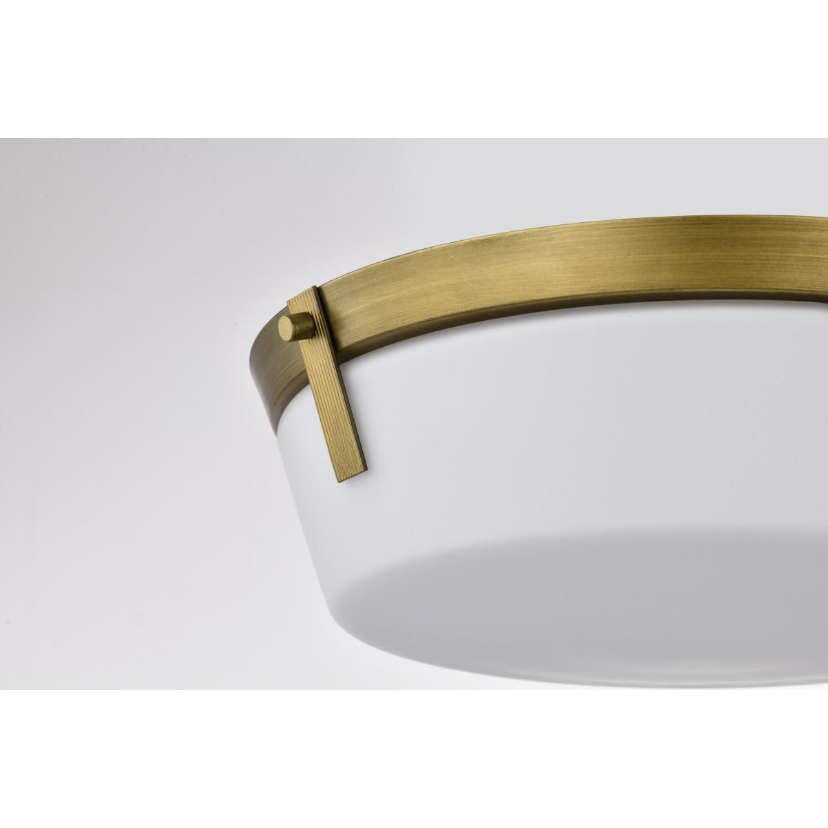 Rowen 15 in. 3 lights Flush Mount Light Natural Brass Finish - Bees Lighting