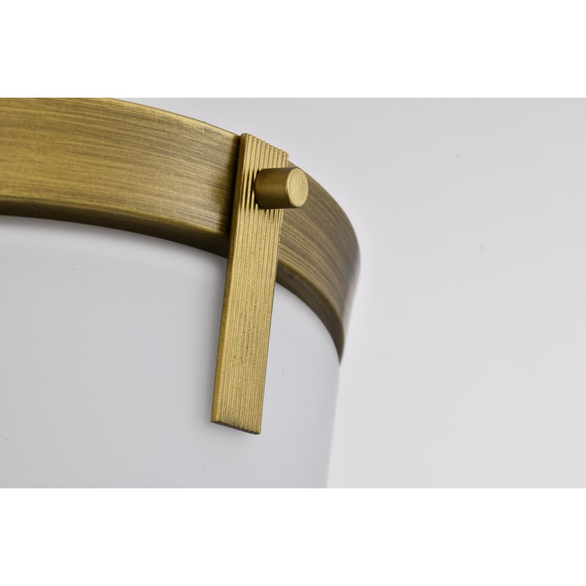 Rowen 15 in. 3 lights Flush Mount Light Natural Brass Finish - Bees Lighting