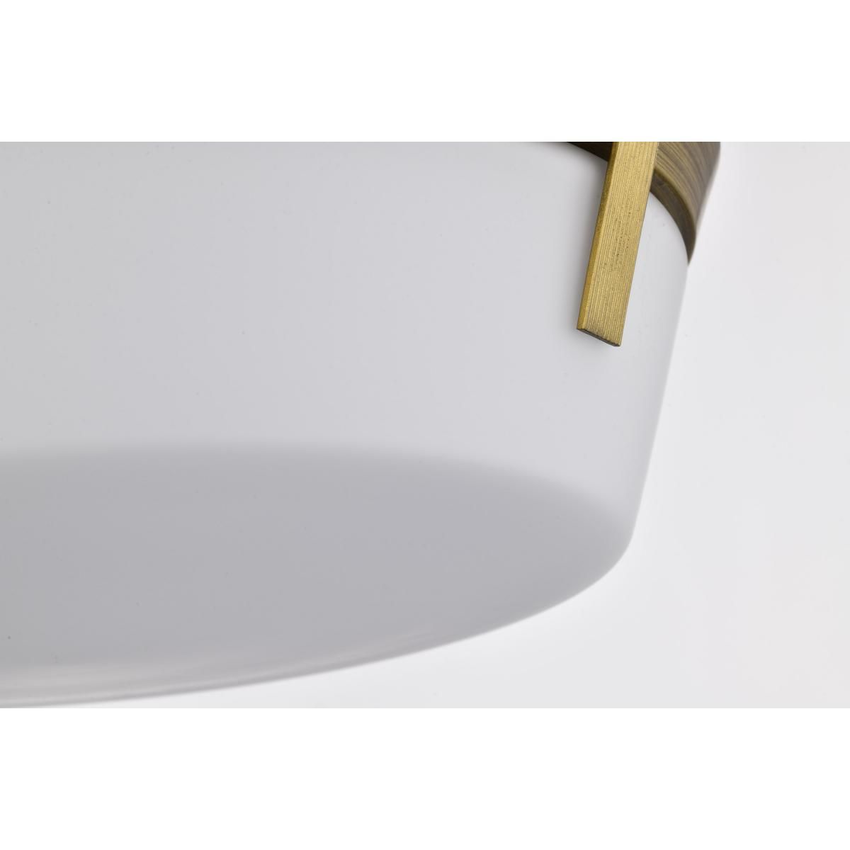 Rowen 15 in. 3 lights Flush Mount Light Natural Brass Finish - Bees Lighting