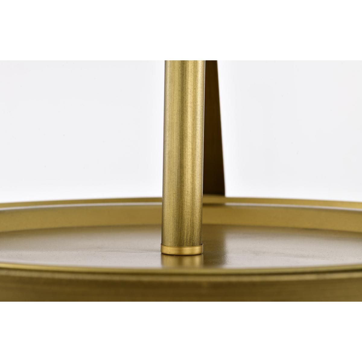 Rowen 15 in. 3 lights Semi-flush Mount Light Natural Brass Finish - Bees Lighting