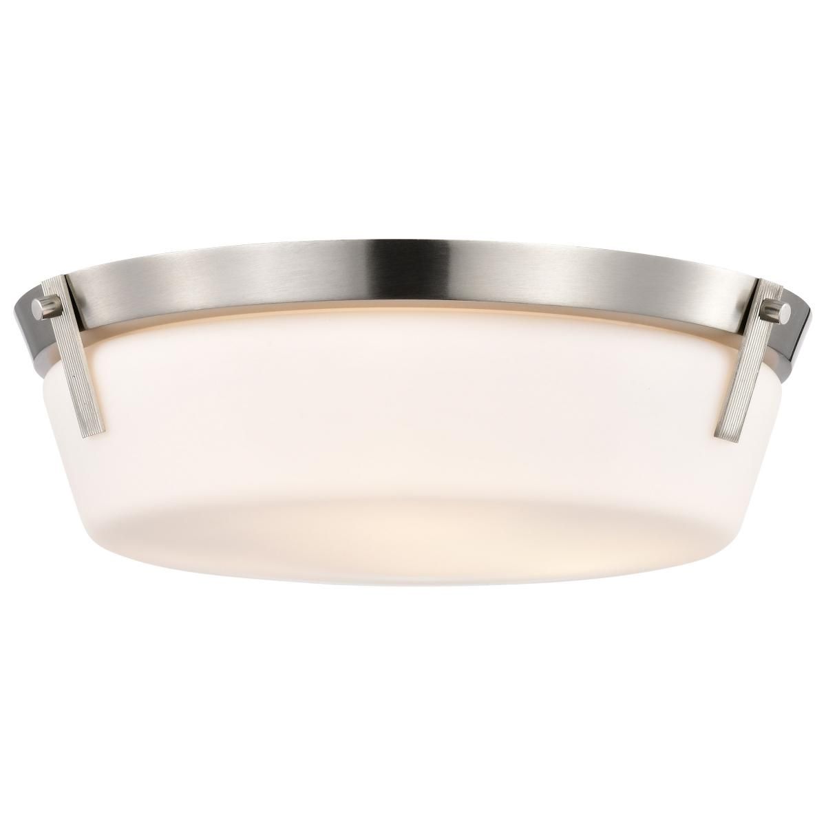 Rowen 15 in. 3 lights Flush Mount Light Brushed Nickel Finish - Bees Lighting