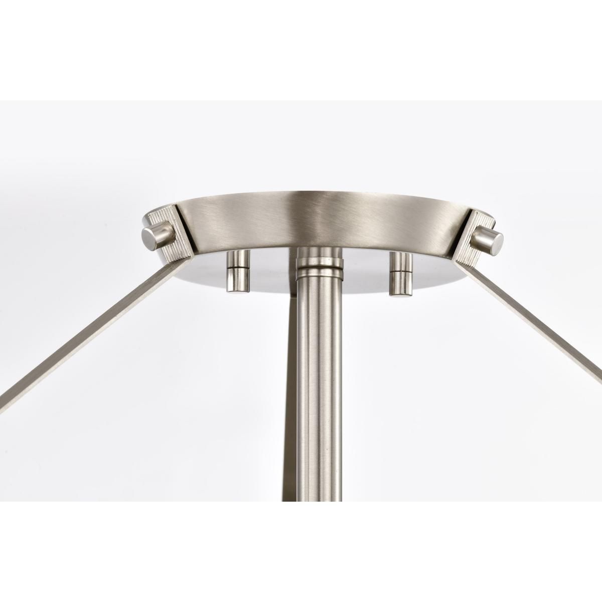 Rowen 19 in. 4 lights Semi-flush Mount Light Brushed Nickel Finish - Bees Lighting