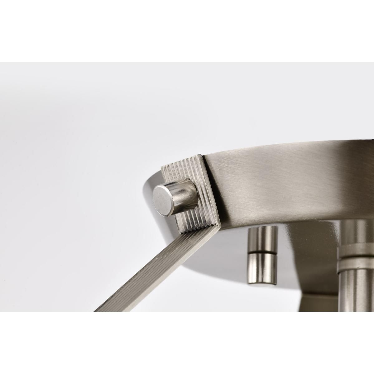 Rowen 15 in. 3 lights Semi-flush Mount Light Brushed Nickel Finish - Bees Lighting