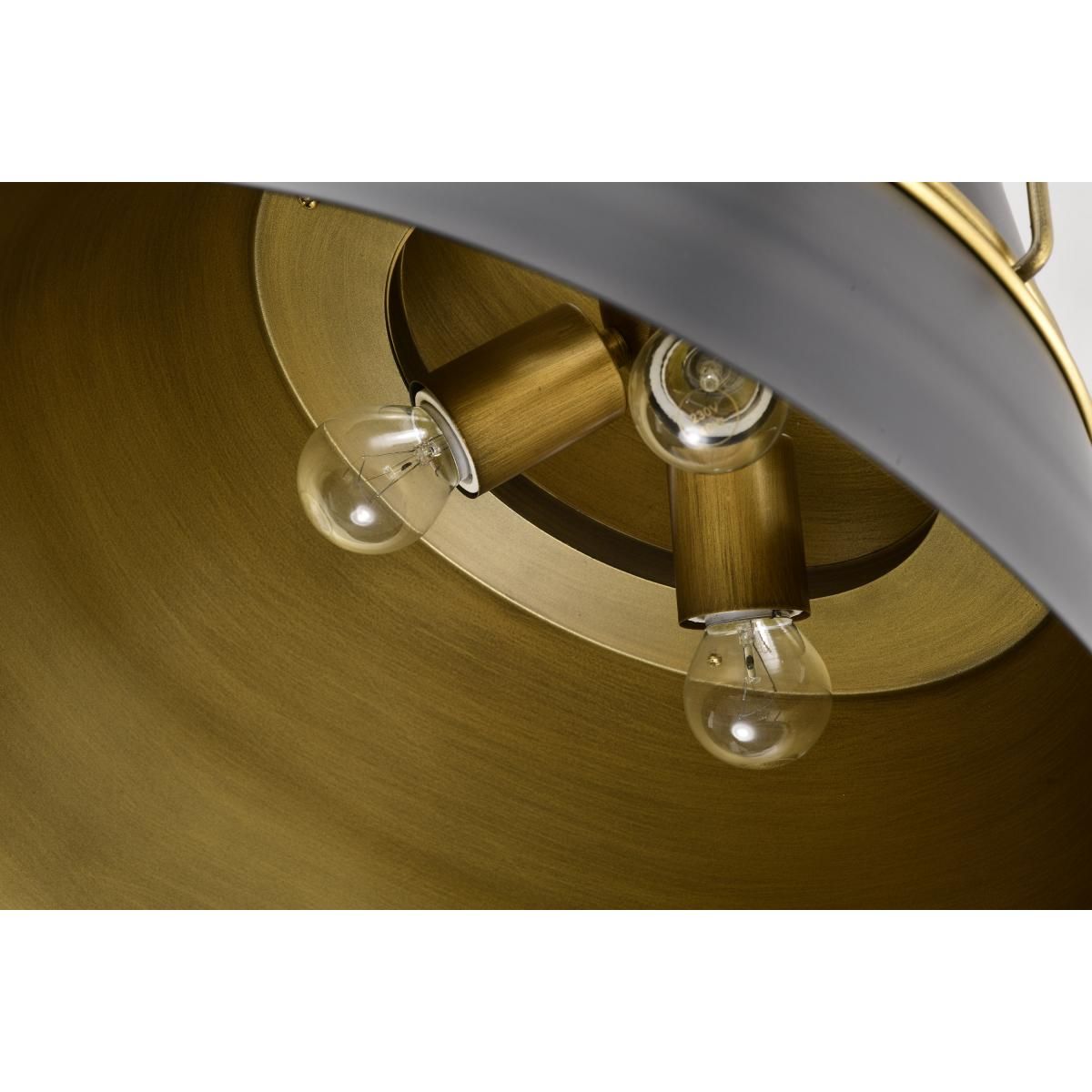Adina 18 in. 3 lights Pendant Light Matte Black and Natural Brass Finish - Bees Lighting