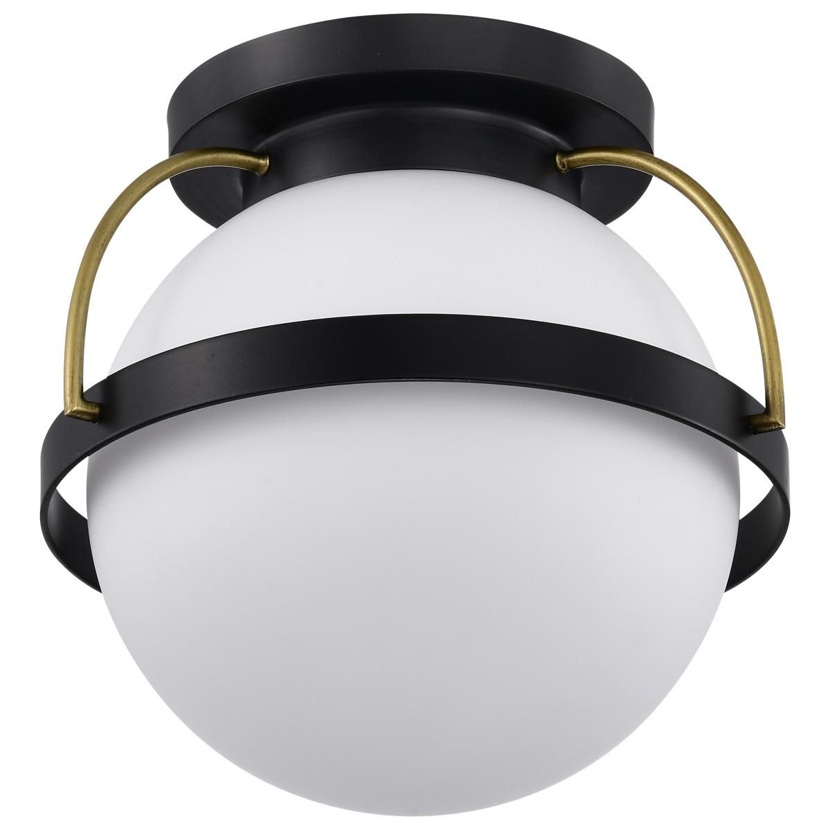 Lakeshore 10 in. Flush Mount Light Matte Black Finish
