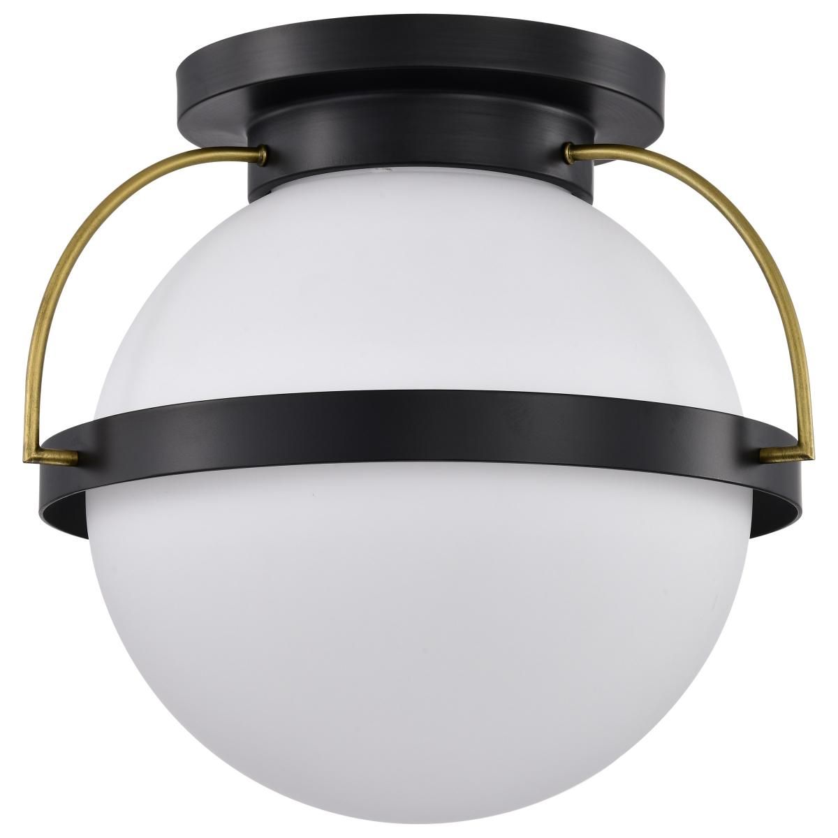 Lakeshore 18 in. Flush Mount Light Matte Black Finish