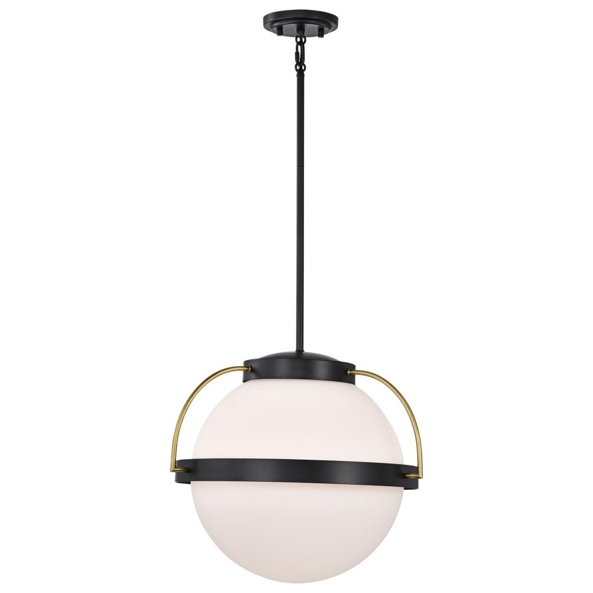 Lakeshore 13 in. Pendant Light Matte Black Finish - Bees Lighting