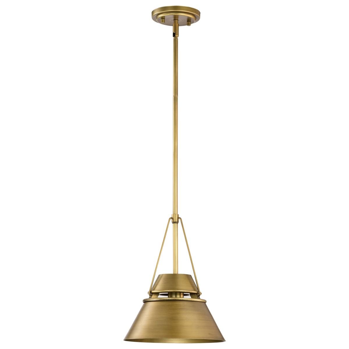 Adina 10 in. Pendant Light Natural Brass Finish - Bees Lighting