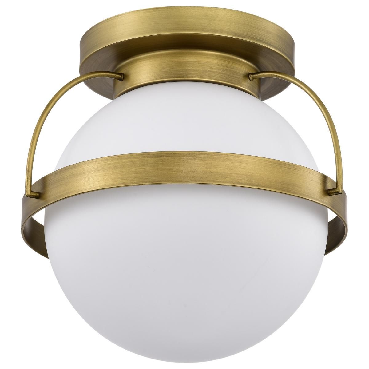 Lakeshore 10 in. Flush Mount Light Natural Brass Finish - Bees Lighting