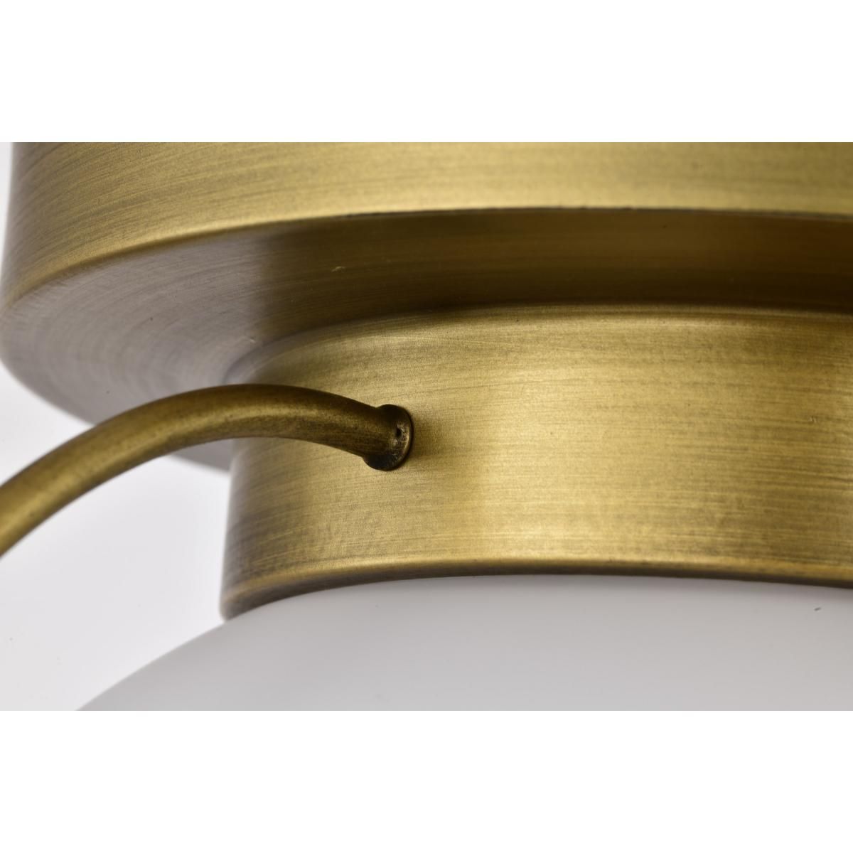 Lakeshore 10 in. Flush Mount Light Natural Brass Finish - Bees Lighting
