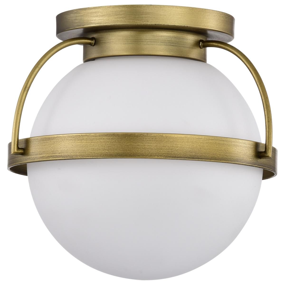Lakeshore 13 in. Flush Mount Light Natural Brass Finish