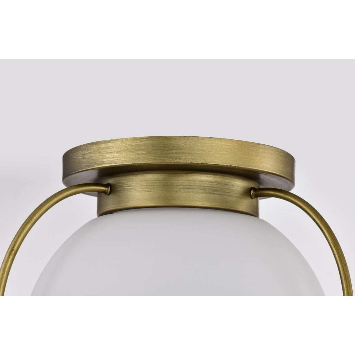 Lakeshore 13 in. Flush Mount Light Natural Brass Finish - Bees Lighting