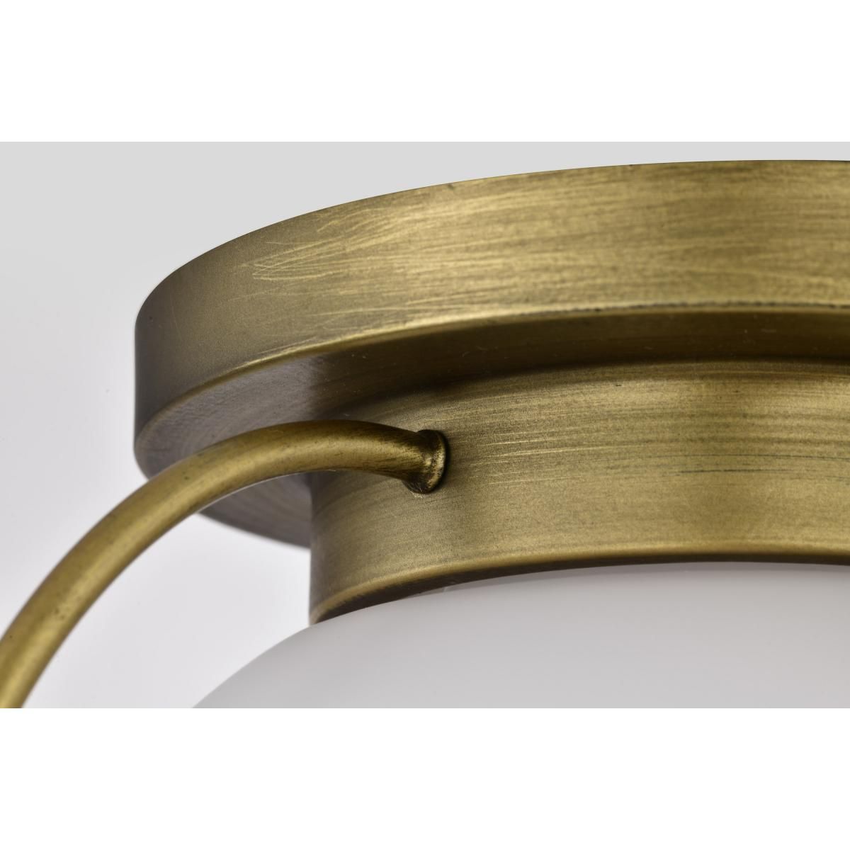 Lakeshore 13 in. Flush Mount Light Natural Brass Finish - Bees Lighting