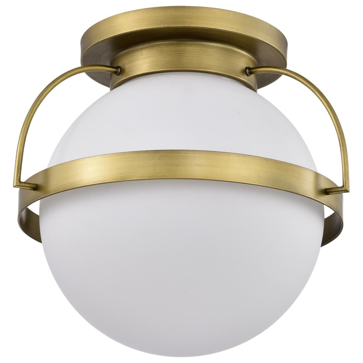 Lakeshore 18 in. Flush Mount Light Natural Brass Finish