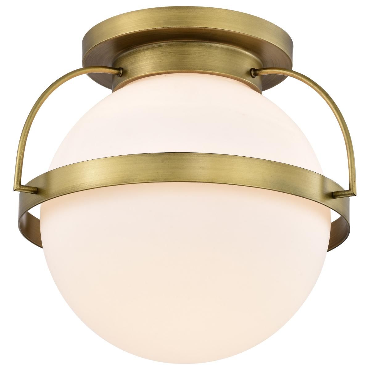 Lakeshore 18 in. Flush Mount Light Natural Brass Finish - Bees Lighting