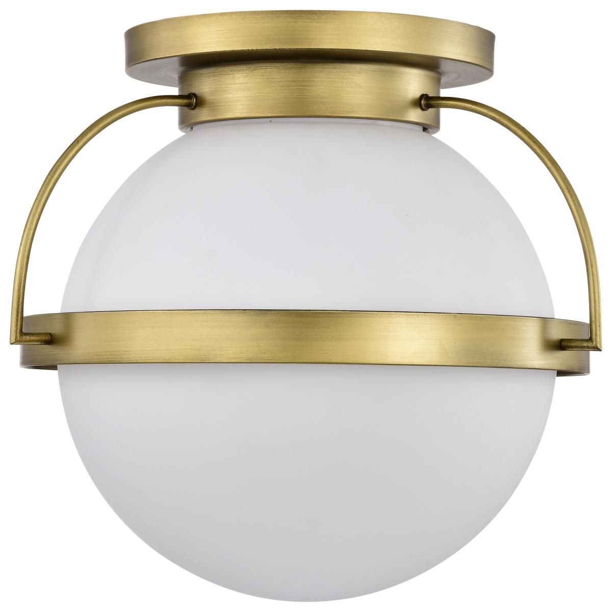 Lakeshore 18 in. Flush Mount Light Natural Brass Finish - Bees Lighting