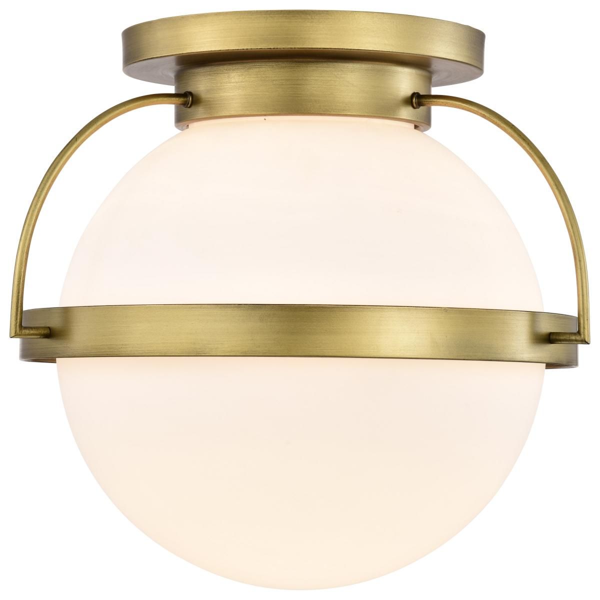 Lakeshore 18 in. Flush Mount Light Natural Brass Finish - Bees Lighting