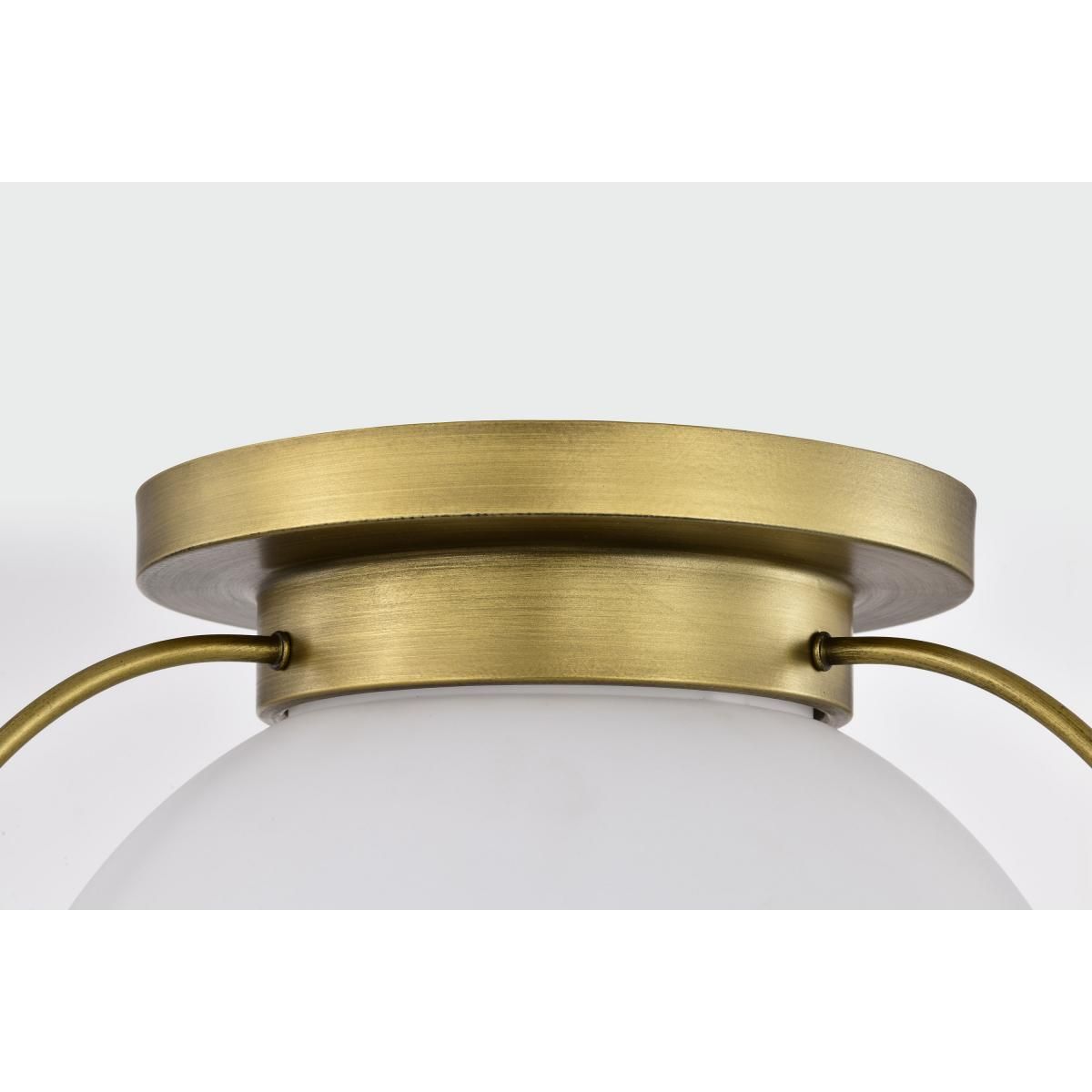 Lakeshore 18 in. Flush Mount Light Natural Brass Finish - Bees Lighting