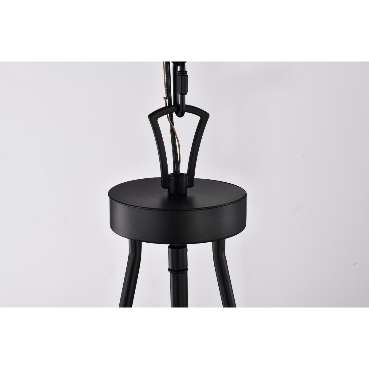 Boliver 14 in. 3 lights Pendant Light Matte Black Finish - Bees Lighting