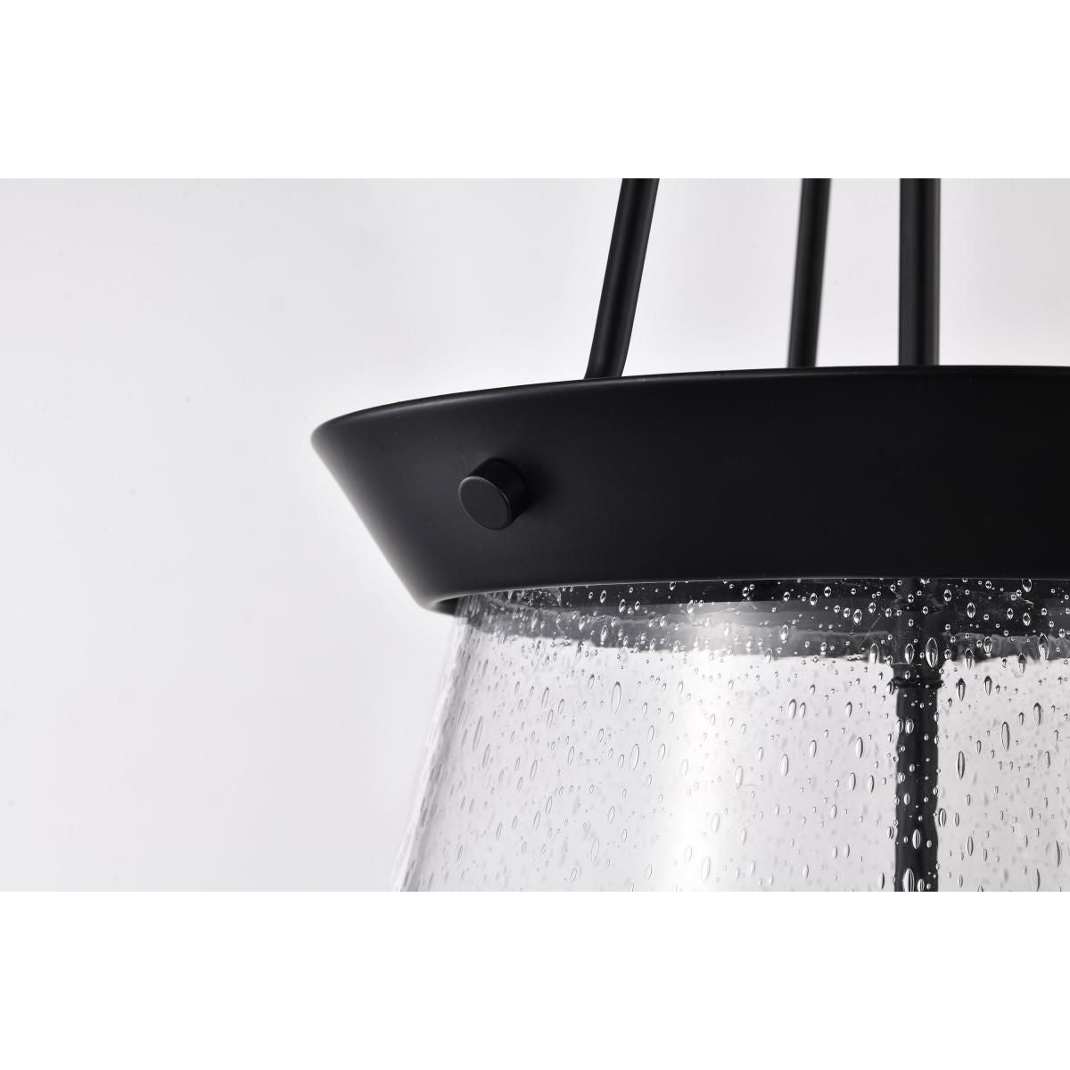 Boliver 14 in. 3 lights Pendant Light Matte Black Finish - Bees Lighting