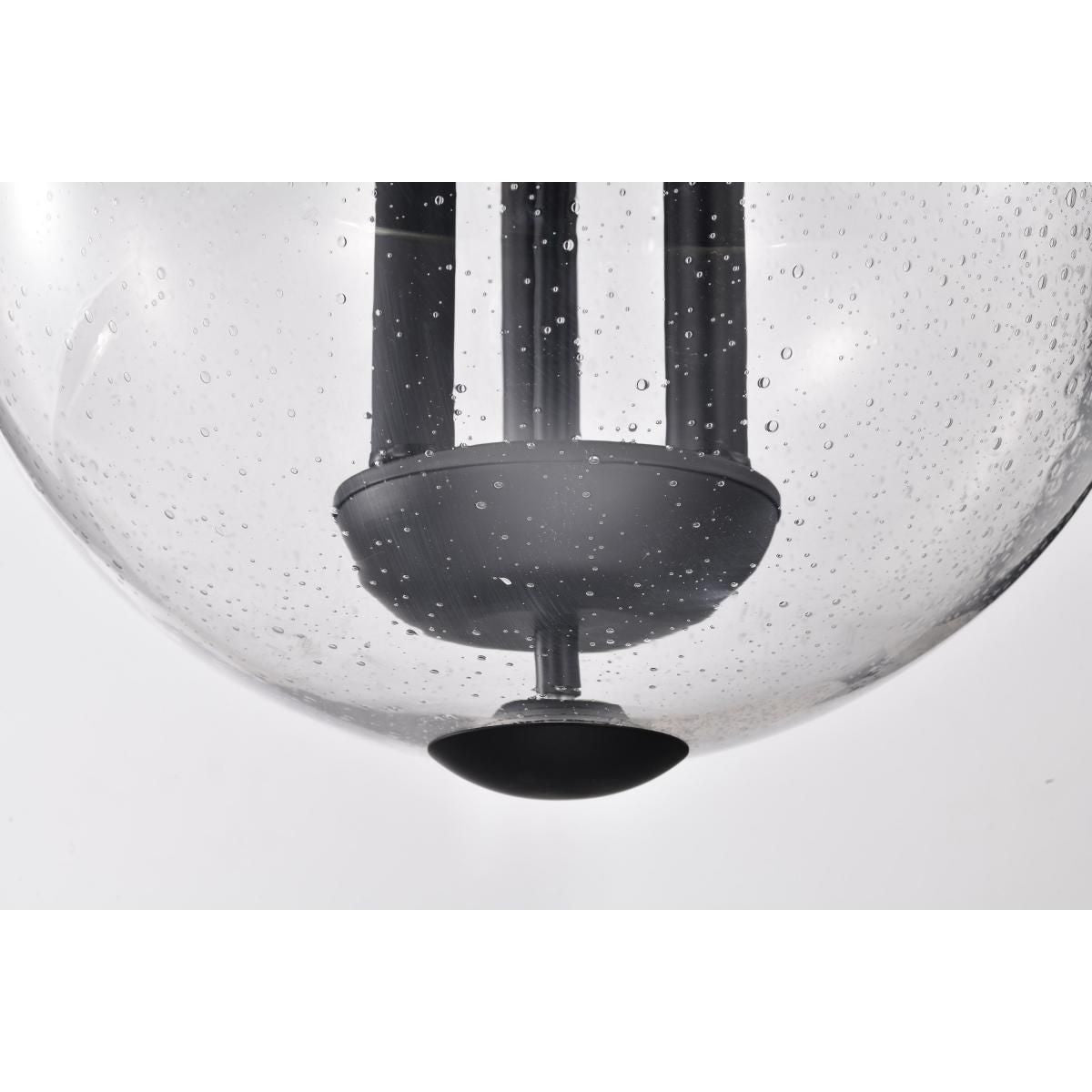 Boliver 14 in. 3 lights Pendant Light Matte Black Finish - Bees Lighting