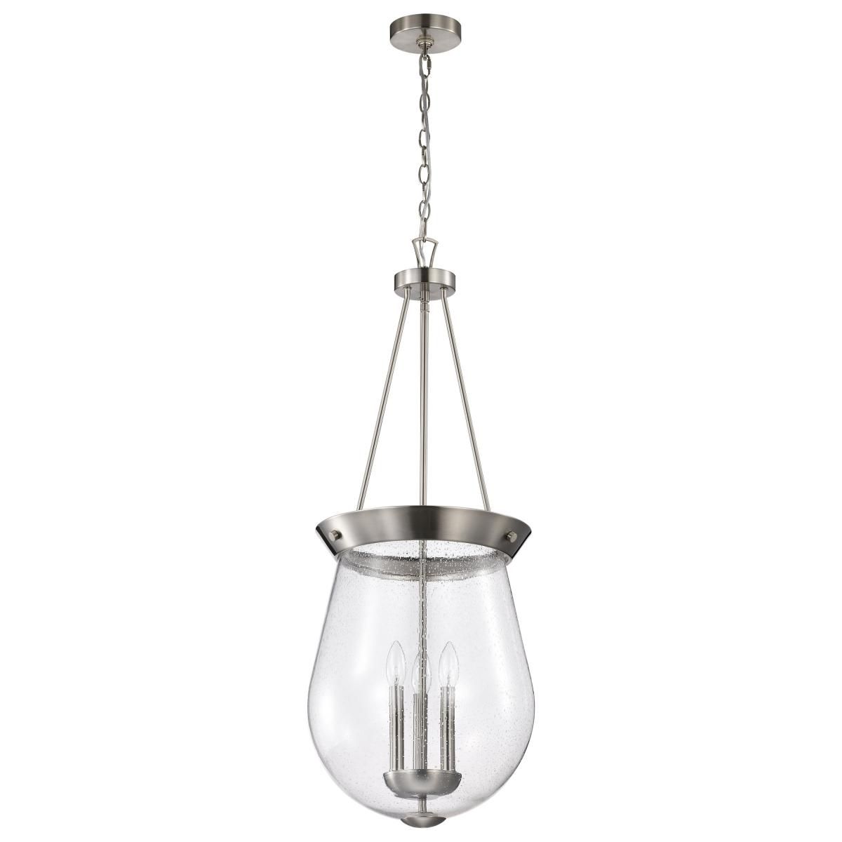 Boliver 14 in. 3 lights Pendant Light Brushed Nickel Finish - Bees Lighting