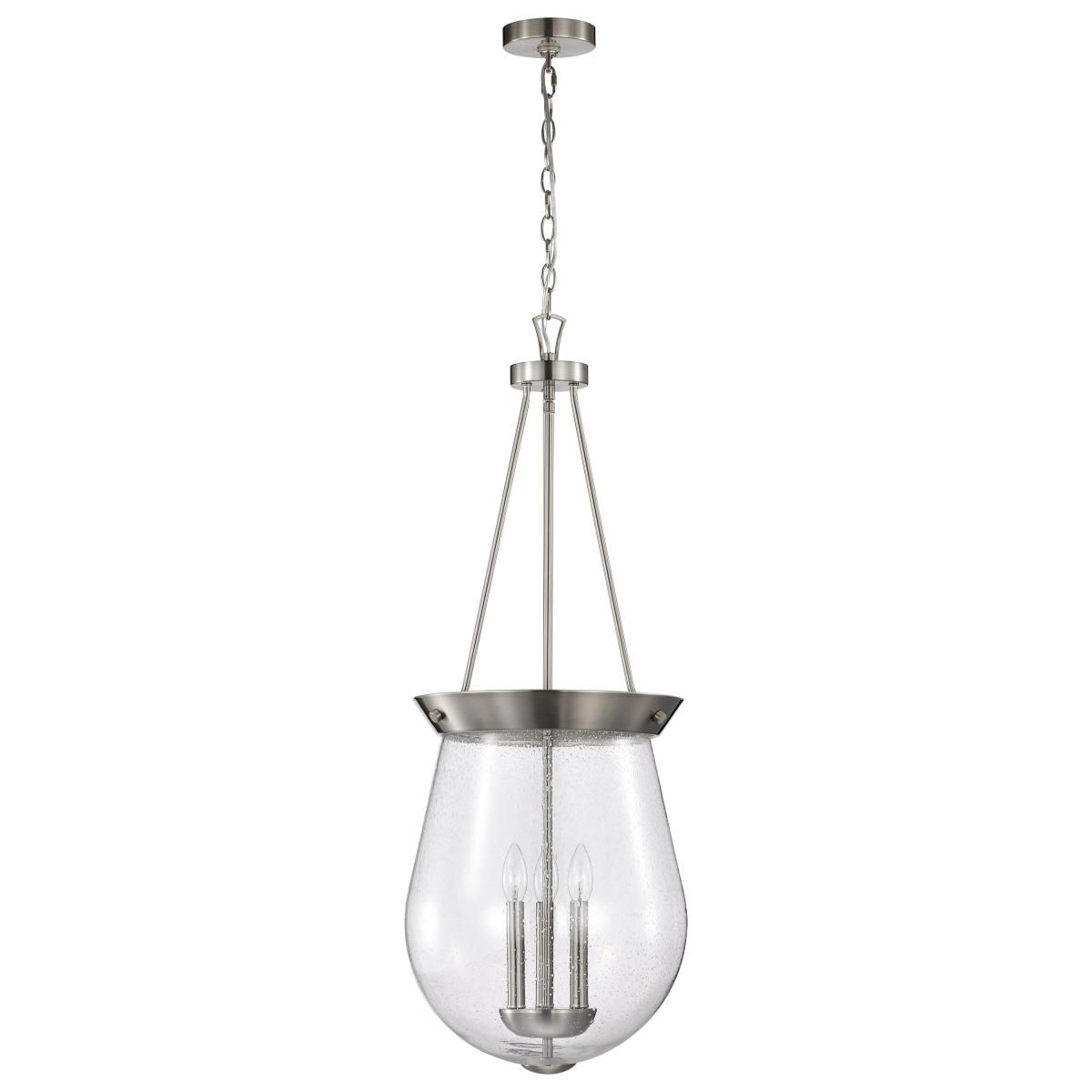 Boliver 14 in. 3 lights Pendant Light Brushed Nickel Finish - Bees Lighting