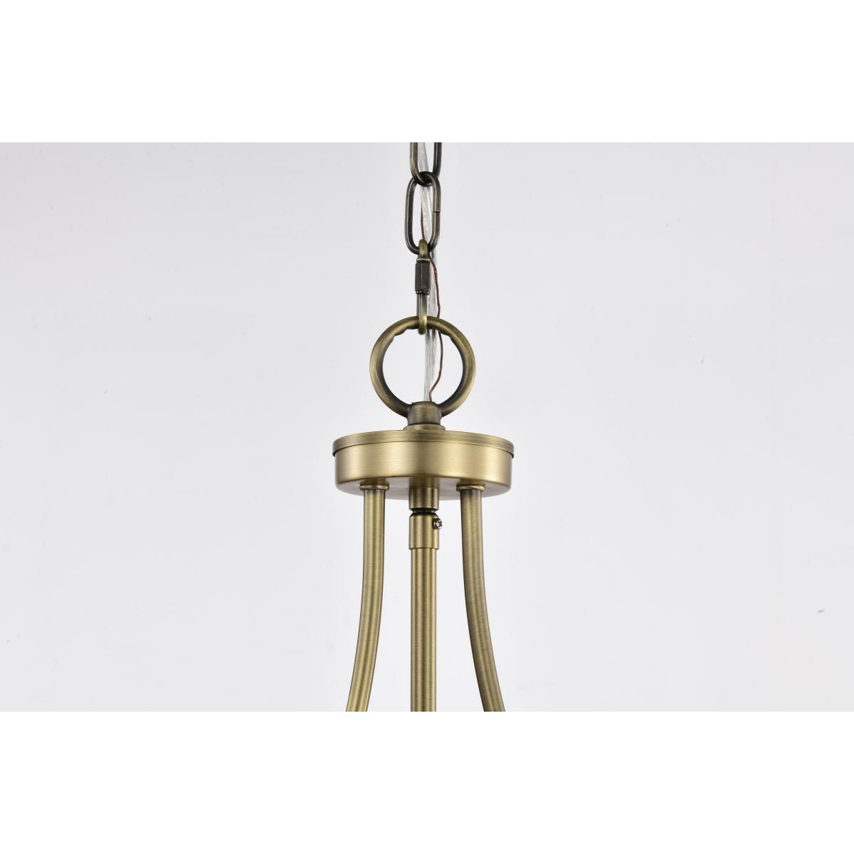 Amado 14 in. 3 lights Pendant Light Vintage Brass Finish - Bees Lighting