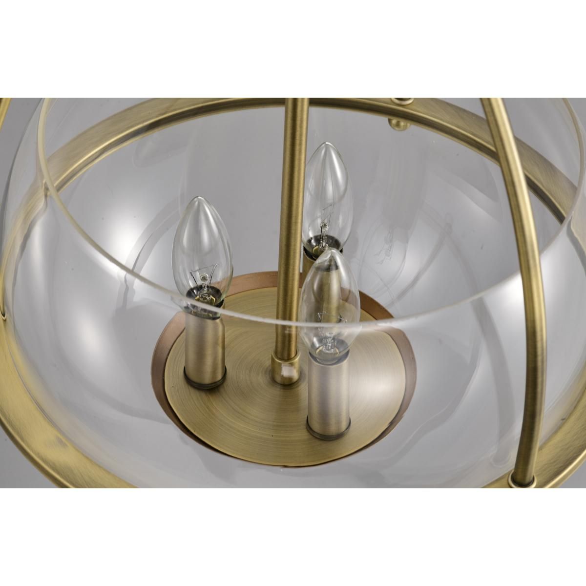 Amado 14 in. 3 lights Pendant Light Vintage Brass Finish - Bees Lighting