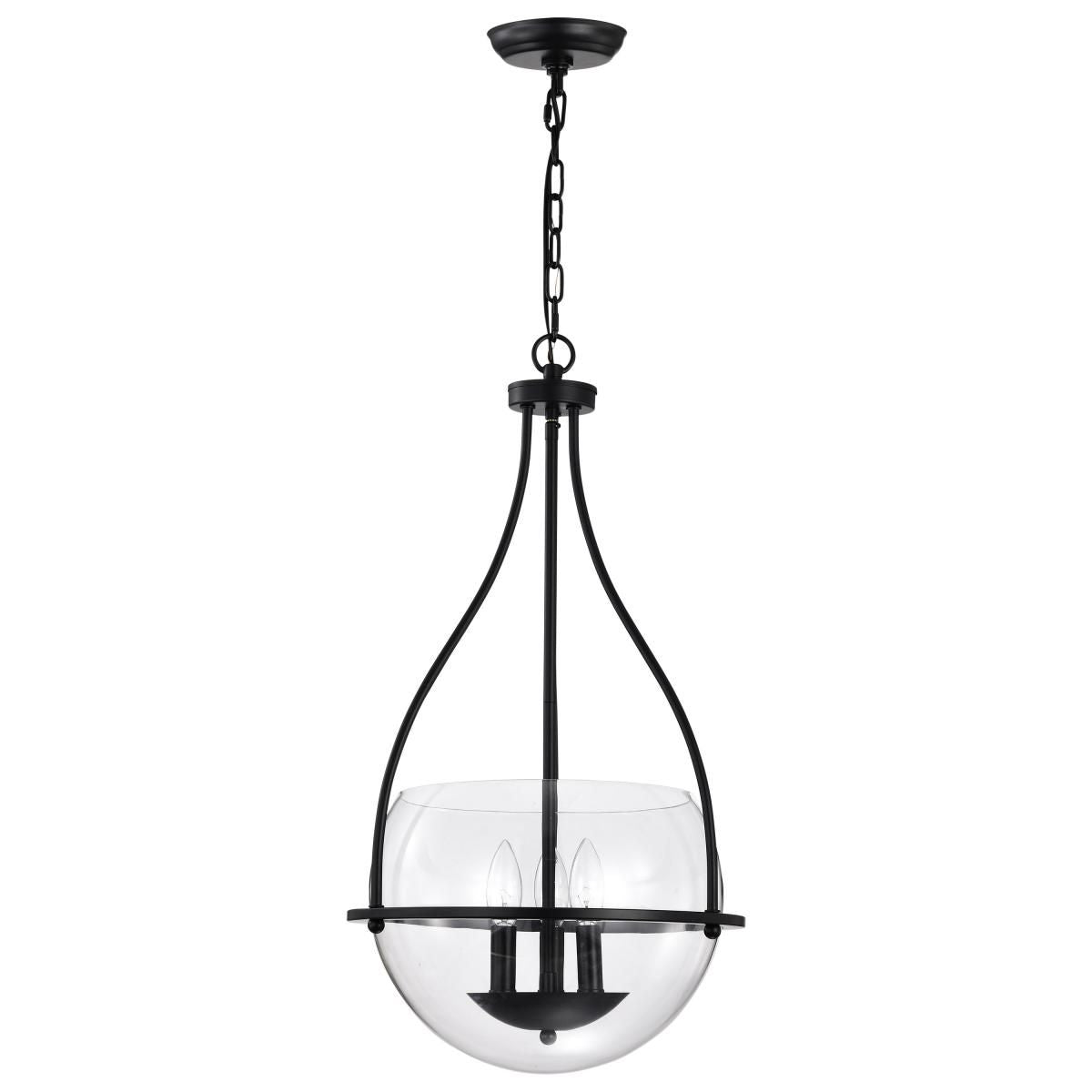 Amado 14 in. 3 lights Pendant Light Matte Black Finish - Bees Lighting