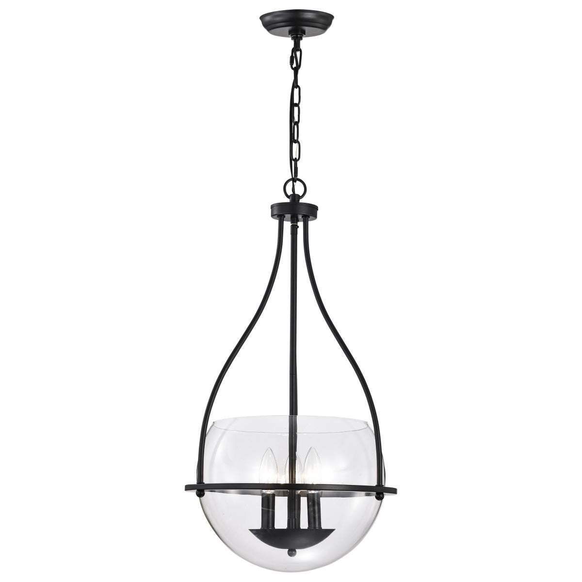 Amado 14 in. 3 lights Pendant Light Matte Black Finish - Bees Lighting