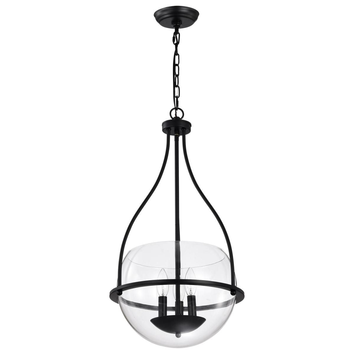 Amado 14 in. 3 lights Pendant Light Matte Black Finish - Bees Lighting