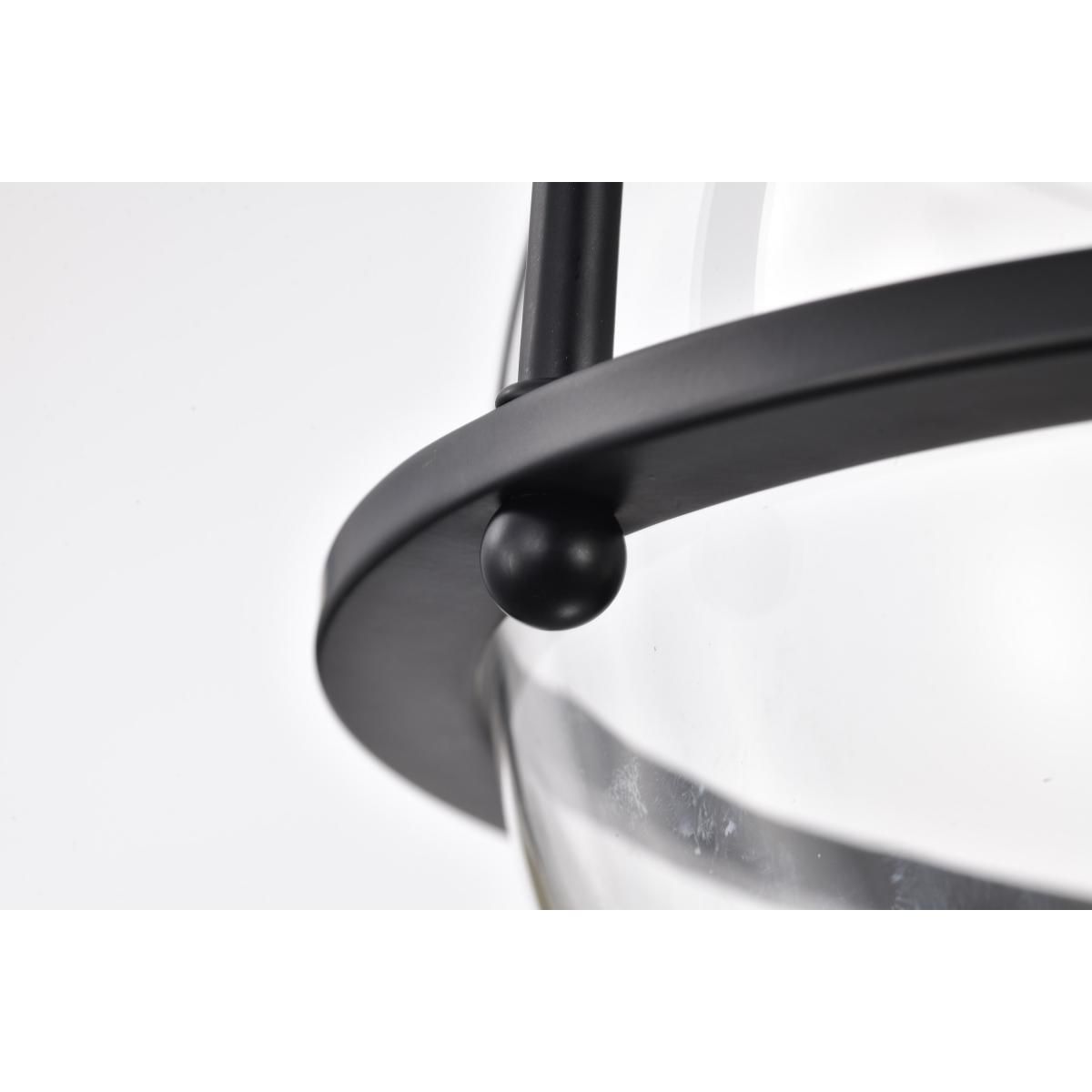 Amado 14 in. 3 lights Pendant Light Matte Black Finish - Bees Lighting