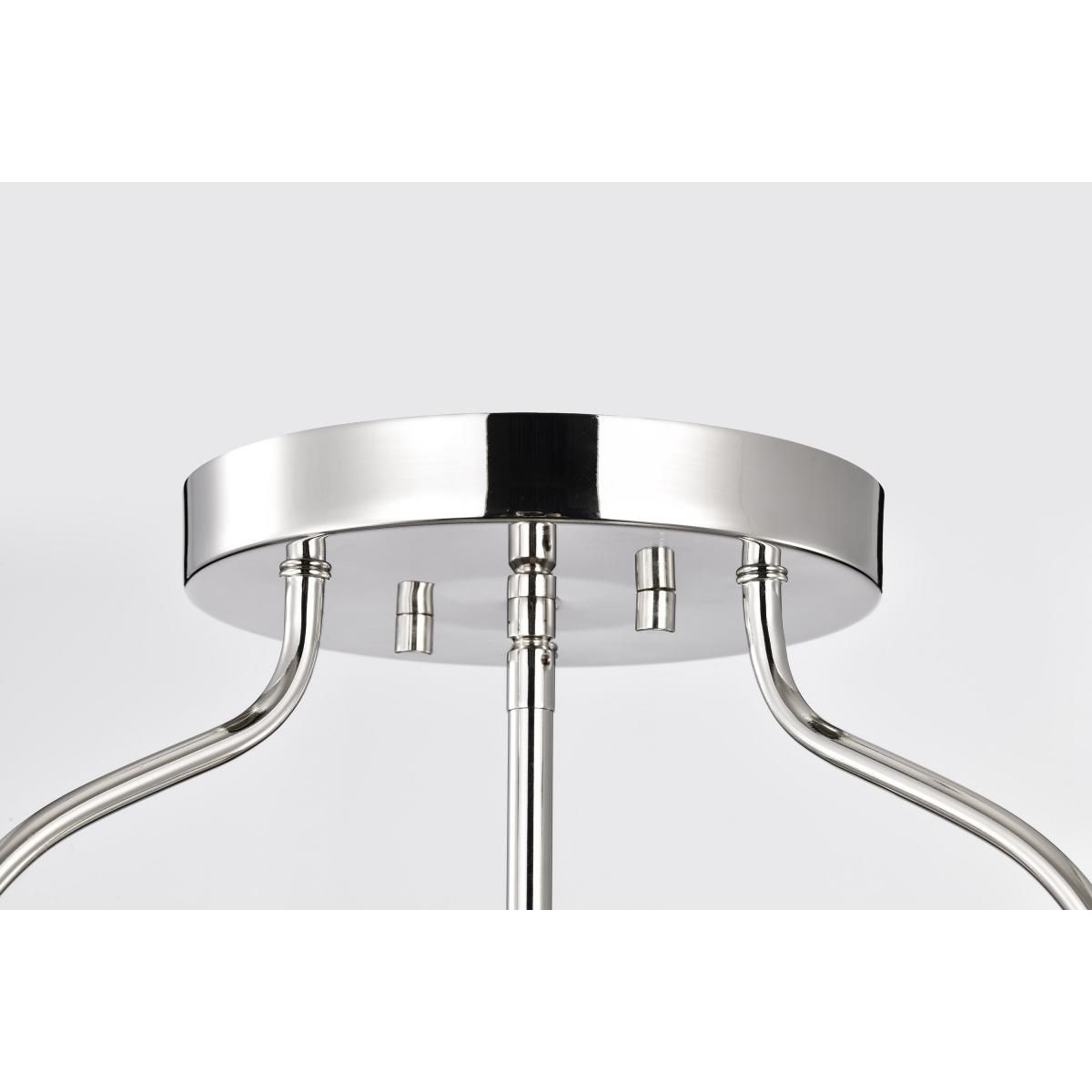 Amado 14 in. 3 lights Semi-flush Mount Light Polished Nickel Finish - Bees Lighting